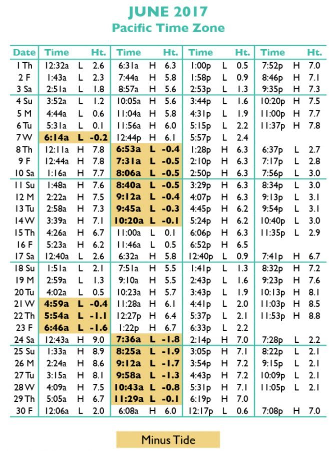 Oahu Tide Chart 2017