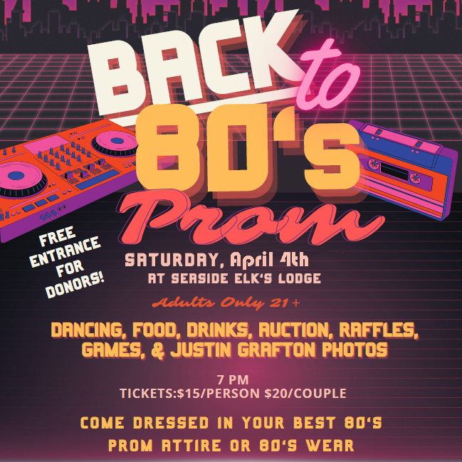 Back to the 80's Prom at the Seaside Elk's Lodge