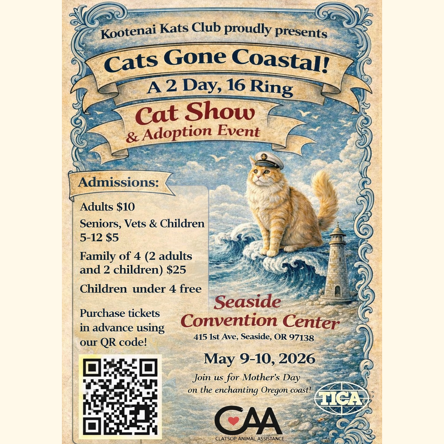 Cat show as Seaside Convention Center