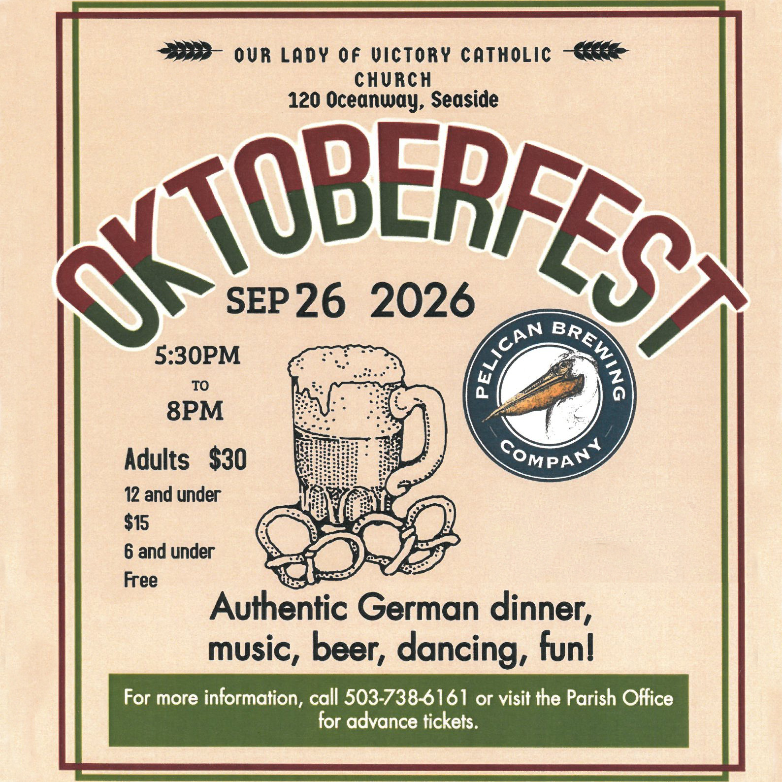 Oktoberfest at Our Lady of Victory in Seaside, Oregon