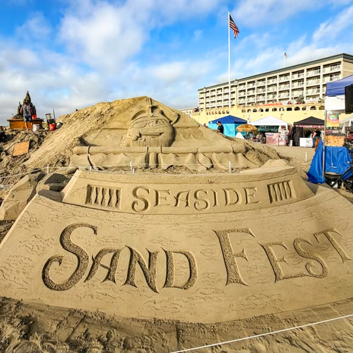 Seaside SandFest on the beach in Seaside, Oregon