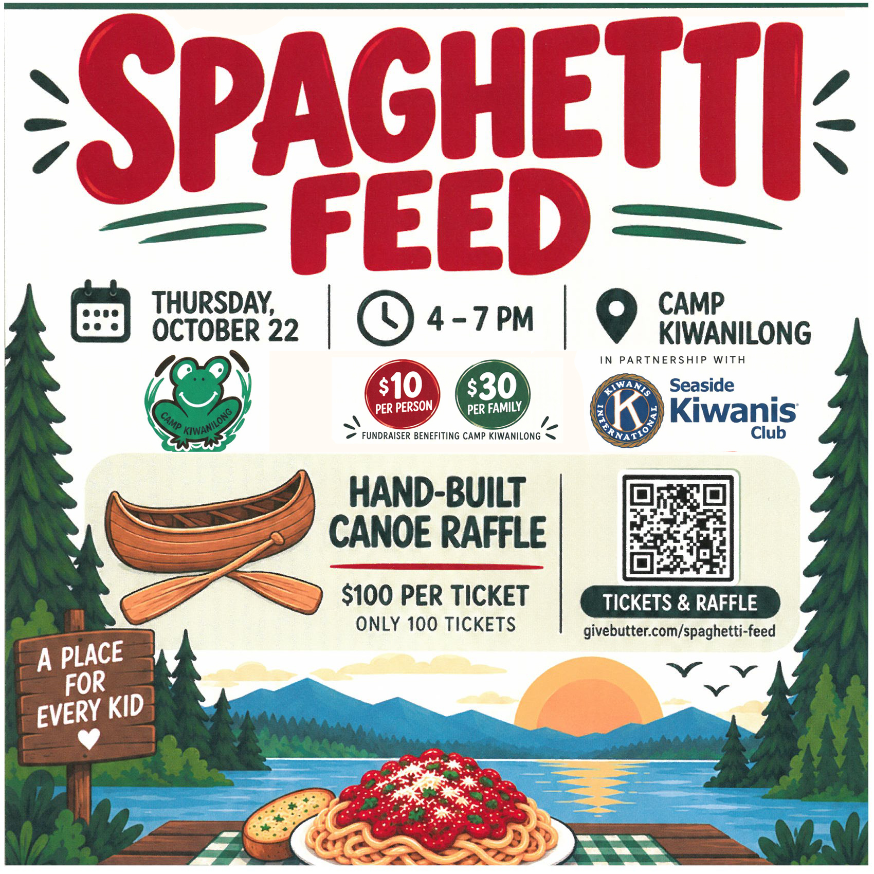 Spaghetti Feed at Camp Kiwanilong